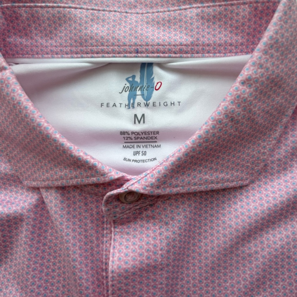 johnnie-O Pink and Blue Featherweight Men's Shirt